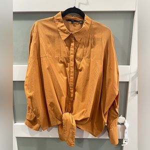 Vero Moda Button Down Shirt with Tie-Front